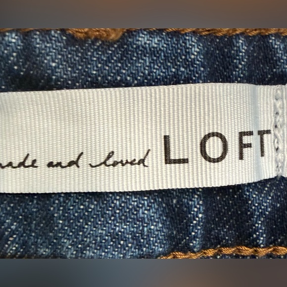 Loft-Women’s Size 10 Dark Blue Denim Shorts Mid-rise 3 1/2in inseam - Picture 3 of 4